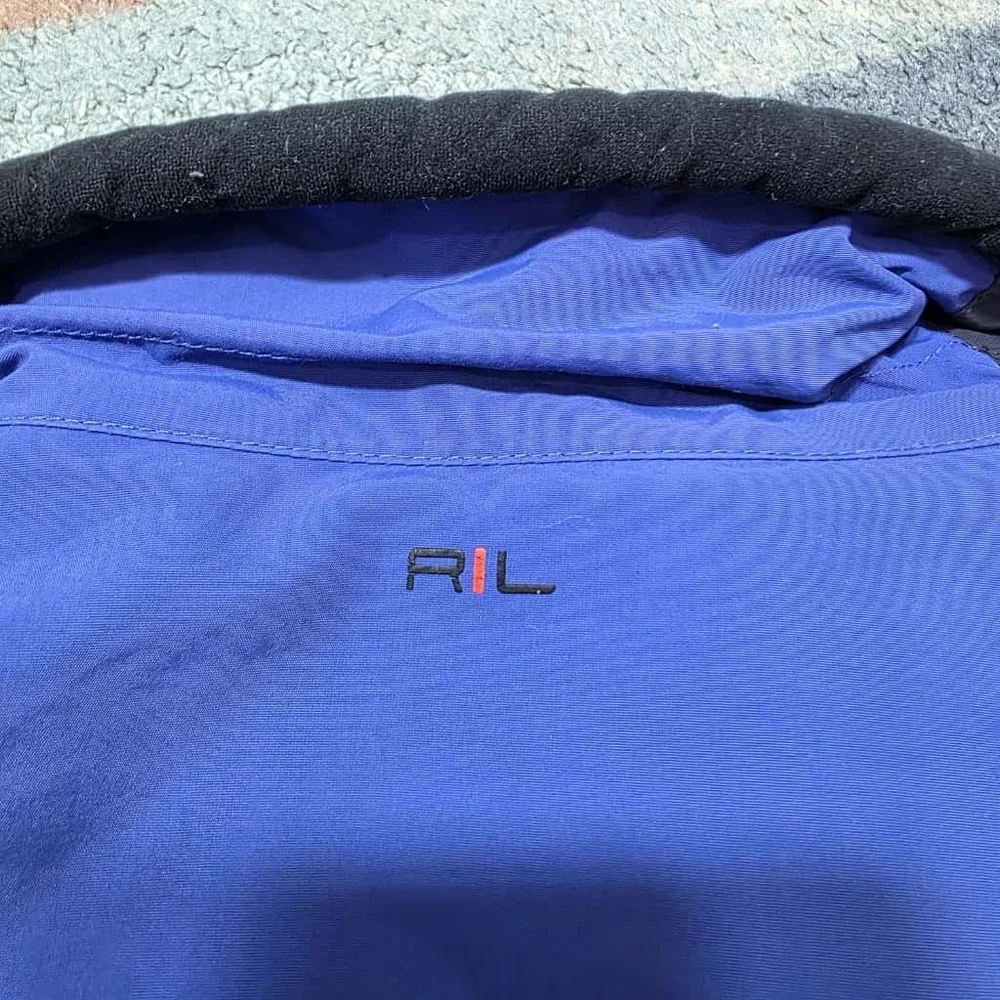 Vintage Polo Ralph Lauren Ski Jacket Mens Large Blue Insulated Coat Nylon Shell